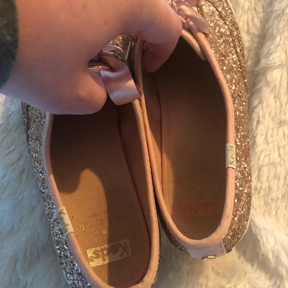 Glitter Rose Gold Kate Spade Keds - Picture 5 of 6